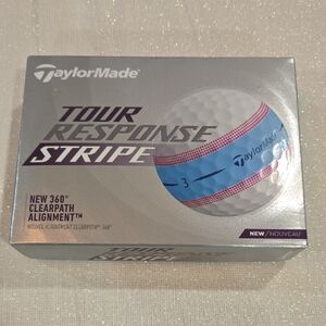 TaylorMade Tour Response Stripe Balls - White, Blue, Pink